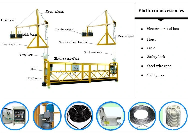 Custom Type Special U-Shaped Adjustable Round Double Deck Work Platform